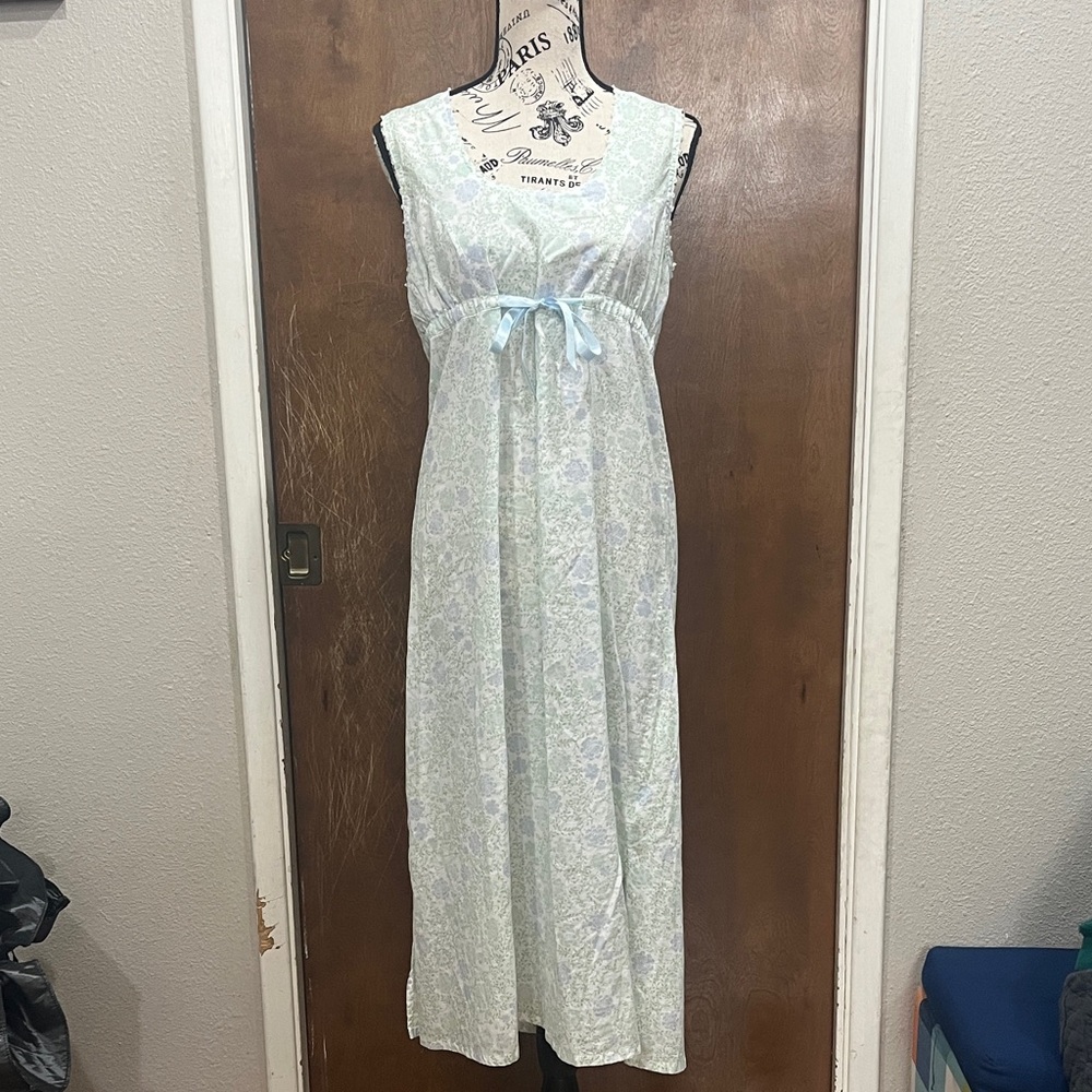 Laura Ashley Light Blue Floral Nightgown